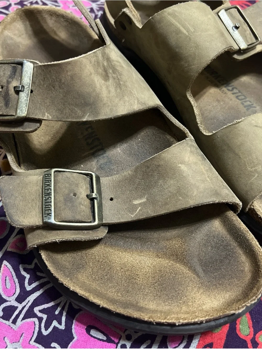Birkenstock Milano crosstown Rugged Leather Sandals Khaki size 44